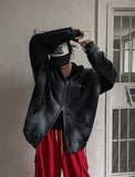 (UNISEX) Dirty Spray Shine Warmer Hood Zip-up
