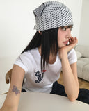 Datin Dot Printing Short Sleeve T-Shirt