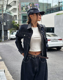 Pose No Collar Non-Fade Denim Jacket