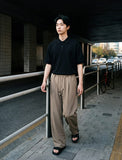 Clean One Tuck Banding Wide Slacks