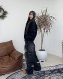 Eldi Fold Damage Denim Pants