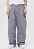BIKER WASHED WIDE PANTS