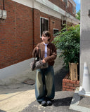 Fabens Washing Denim Balloon Wide Pants