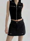 Perrin zip-up sleeveless