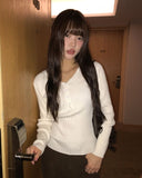 Tua Ribbed Lace V-Neck Knit