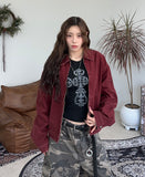 Off Dyeing Crop Work Jacket