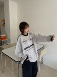[unisex] Tikopi Lettering Over Long Sleeve Tee