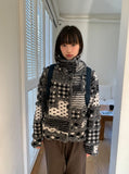 Pitanne Dot Patch Knit Cardigan Jacket