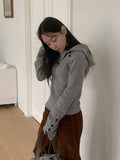 Sibyu Button Fleece Brushed Hoodie
