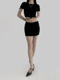 Libra Jersey Miniskirt