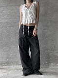 Punching Lace Frill Sleeveless