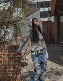Funky Damage Wide Denim Pants