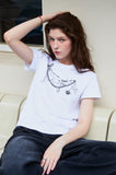 Angel Brooch Crop Short Sleeve Tee