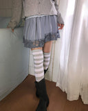 Putine Lace Satin Mini Skirt