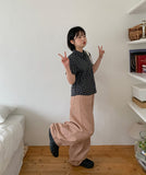 Mameli Check Crop Short Sleeve Shirt