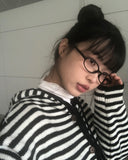 And Round Horn Rim Geek Chic Glasses