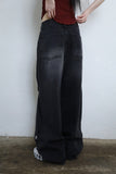 Eyelet Pintuck Black Denim