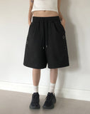 [UNISEX] Scent You Studded Pintuck Banding Bermuda Training Pants
