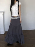 Bien Tiered Frill Banding Long Skirt