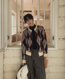 Cood Argyle Mohair Cardigan