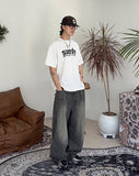 Suede short sleeve t-shirt