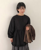 Pyupeko Two-Way Button Frill Blouse