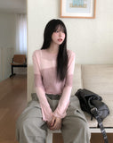 Poria Diagonal Mix Boat Neck Knit
