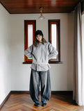 Deep Blue Balloon Denim Pants