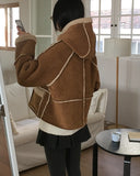 Most Fleece Hood Mustang Short Jacket