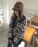 Kumu Nordic Round Collar Two-Way Knit Zip-Up