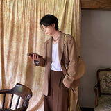 Loose-fit Silket U-Neck Long Sleeve T-shirt