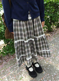 Natini Lace Check Midi Skirt