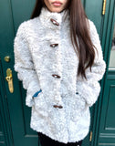 Boha Fluffy Fur High Neck Duffle Midi Coat