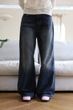 Incision line wide denim
