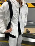Crop hood windbreaker