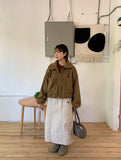 Comoe Banding Padded Long Skirt