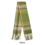 Cloud Embroidery Bold Check Muffler