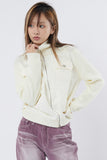 Chest pocket 2-way zip-up knit jacket