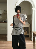 (2-WAY) BUTTON LOOSE TEE