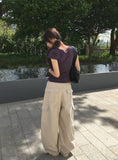 Hael Cotton Cargo Cut Wide Pants