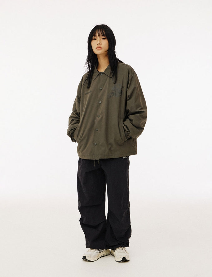 【1993studio】24SS★ Record Button Coach Jacket 1993studio(1993スタジオ) - レコードボタンコーチジャケット