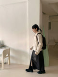 Courony Washing Denim Long Skirt