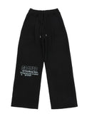 GRAR-LETTERING Training Pin Tuck Wide Pants