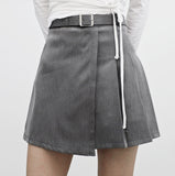 Marken Half Pleated Skirt (Belt Set)