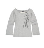 CUT OUT PRESENT OFF SHOULDER TEE