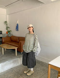 [unisex] Nazuna Summer Linen Stripe Over Knit