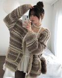 Here Bohemian fringe Tweed Cardigan