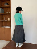 Hipan Round Crop Long Sleeve Tee