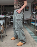 Radic Washed Zipper Cargo Wide Pants