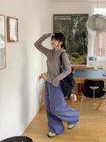 Ukon button color wide pants